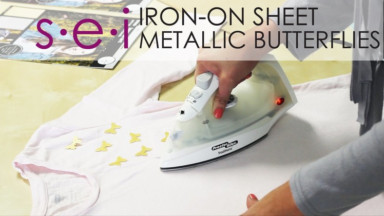 DIY Iron-On Transfer : SEI Metallic IRON-ON SHEET.Butterflies