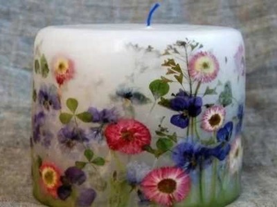 DIY: Pressed Flower Candle