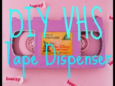 DIY VHS Tape Dispenser! ❤ Upcycle your old videotapes!