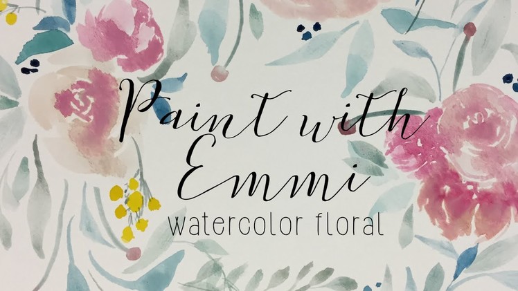 DIY watercolor floral wreath