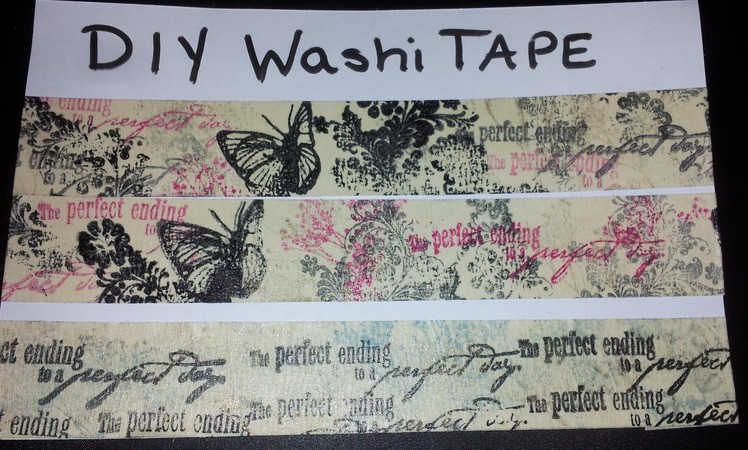 Easiest DIY Decorative Washi Tape No Fuss just fun using Masking Tape, ink, and stamps