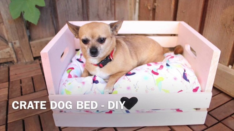 Easy dog crate bed - DIY