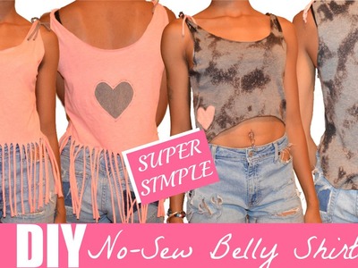 Easy No-Sew DIY Belly Shirts!