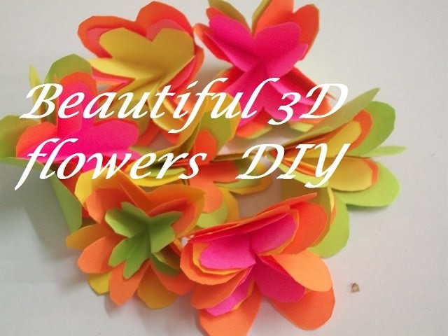 How to make 3D paper flowers.How to make paper flowers tutorial