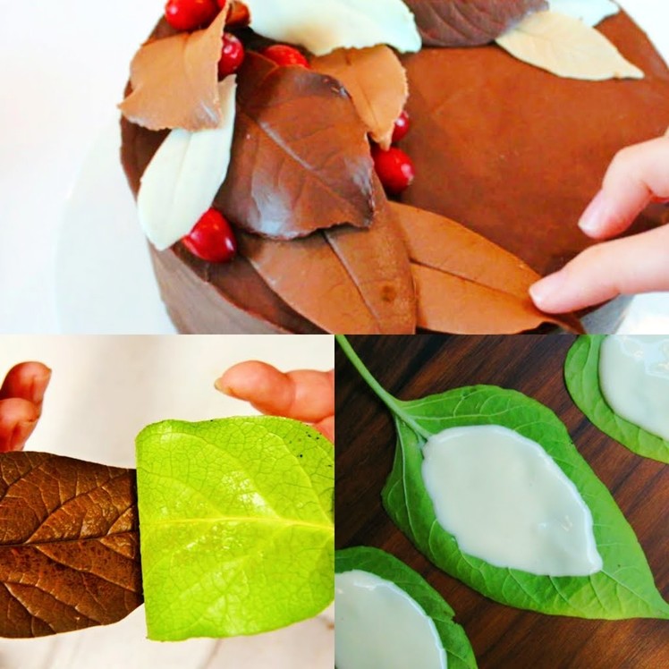 How to make chocolate leaves for decoration