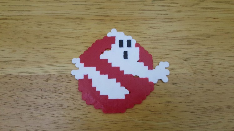 NES Ghostbusters Logo - (Perler Bead - Time Lapse)