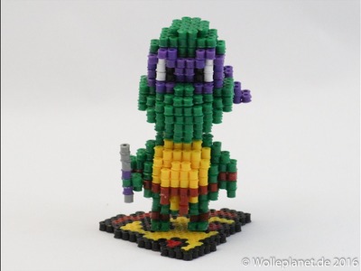 Perler Bead 3D Turtle Donatello