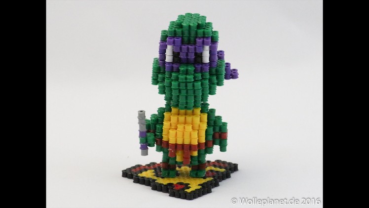 Perler Bead 3D Turtle Donatello