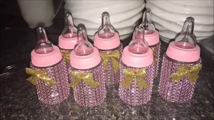Baby Shower DIY: Bedazzled Bling Bottles