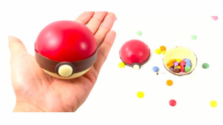 DIY CANDY POKEBALL-How To Make Edible Chocolate Pokemon Smarties Ball