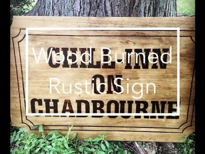 DIY Wood Burned Rustic Sign Using Wood Burning Tool