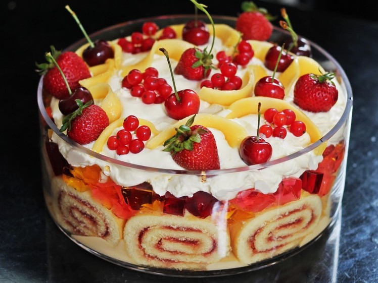 Fruit Trifle Recipe | How to Make Tasty Food Trifle with Tasty Recipe