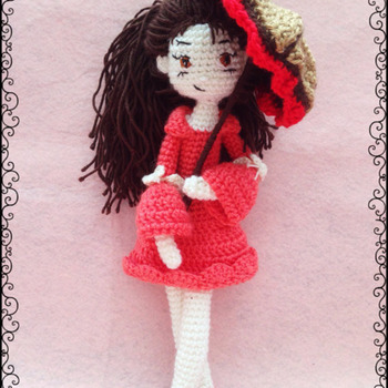 Girl With Umbrella Amigurumi Crochet Pattern