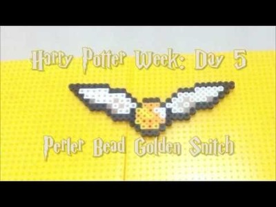 HARRY POTTER WEEK: Perler bead Golden Snitch