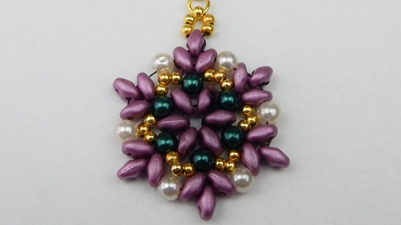 How To Make A Beaded Pendant With Twin Beads Beading Jewelry Diy Tutorial Free Pattern 4888