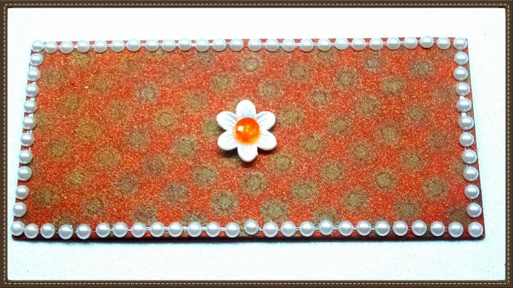 How to make PEARL Decoration Envelope for Raksha Bandhan. DIY Decorate Envelope. Rakhi Special Env