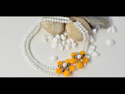 Pandahall Original DIY Project   How to Make a White Two Strand Pearl Bead Necklace