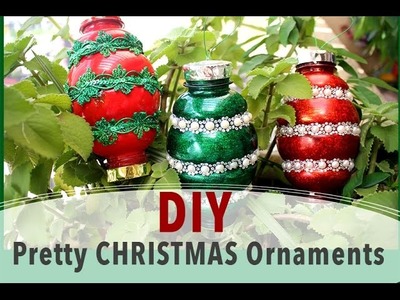 Pretty Christmas Ornaments from Recycled Plastic Bottles