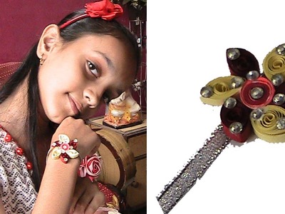 Quilling Rakhi Making by Quilling strips - DIY - Easy for School Projects & Kids