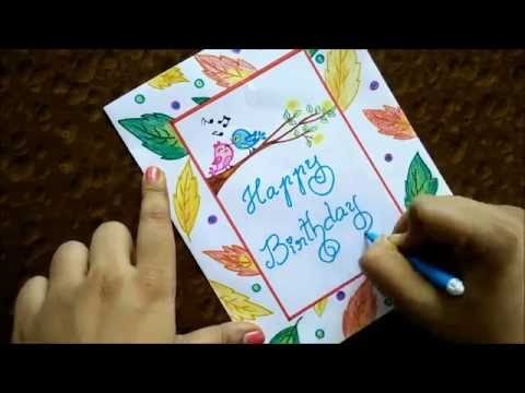 Very easy greeting card DIY|Beginners step by step guide|Speed Drawing