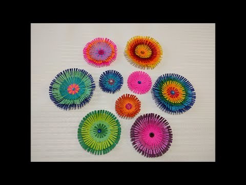 Art and Craft: How to make paper flower. Paper scrapebooking flower
