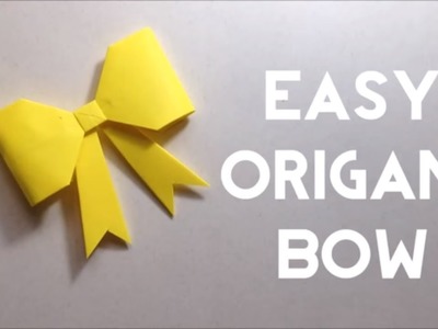 Cute Paper Bow - Origami Bow Tutorial - Easy Steps for Beginners (DIY)