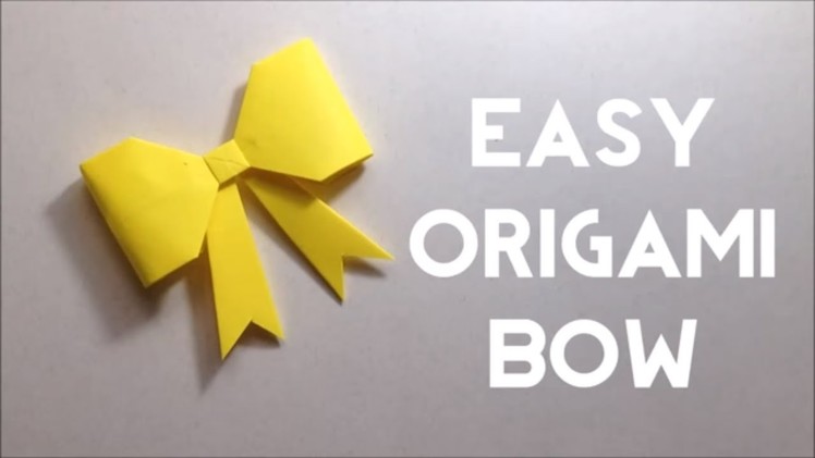 Cute Paper Bow - Origami Bow Tutorial - Easy Steps for Beginners (DIY)
