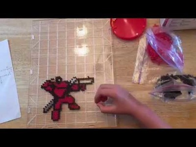Deadpool Perler Bead time-lapse ⚔