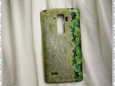 Decoupage cell phone case with glitter DIY ideas decorations craft tutorial. URADI SAM