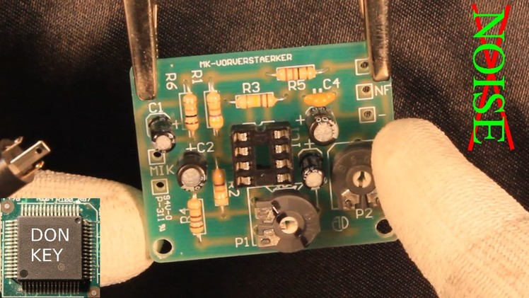 DIY cheap microphone preamp for Canon DSLR #2 soldering components into PCB