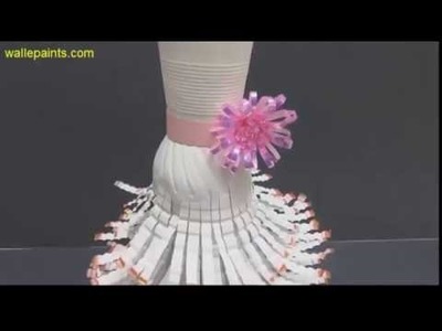 DIY Crafts : Recycling Plastic Bottles | Doll Wedding Dress With Wastage Plastic Bottle