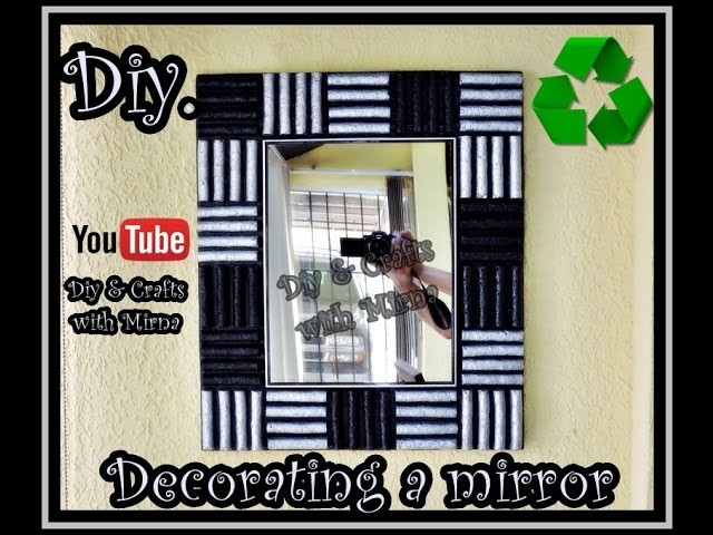 Diy  Decorating a Mirror with egg Cardboard Dough. Diy & Crafts with Mirna