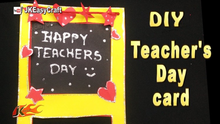 DIY Easy Chalkboard card for Teacher's day  | JK Easy Craft 190 #TeachersDay #GreetingCard