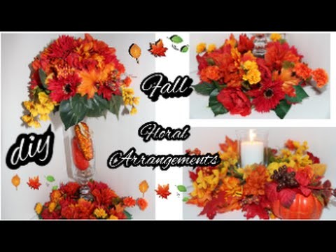 DIY Fall Floral Arrangement | Dollar Tree | Fall Wedding Centerpiece | Thanksgiving | Autumn