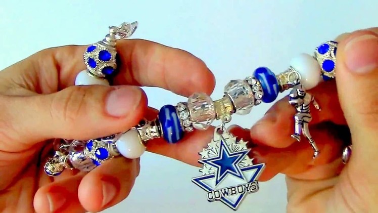 DIY Football Jewelry | NFL Dallas Cowboys Charm Bracelet