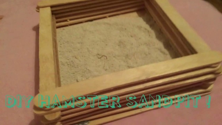 DIY hamster sandpit