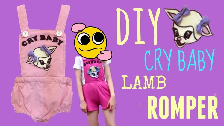 Diy Melanie Martinez cry baby lamb romper | playsuit out of pj bottoms | re-use or loose #4