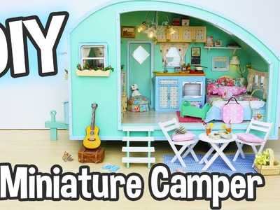 DIY Miniature Dollhouse Kit Cute Camper Room with Working Lights!. Relaxing Craft