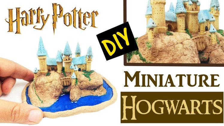 DIY MINIATURE HARRY POTTER CASTLE - Mini Hogwarts craft polymer clay & resin tutorial How to