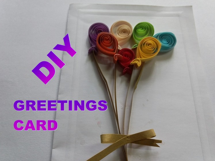 DIY PAPER QUILLING ART AND CRAFT - HOW TO MAKE BALLOONS GREETINGS CARD II SUMITA'S QUILLING ART