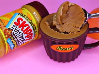 DIY Peanut Butter ICE CREAM! Only 2 Ingredients! DIY Reese's Pieces Ice Cream!