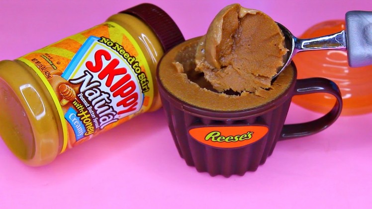 DIY Peanut Butter ICE CREAM! Only 2 Ingredients! DIY Reese's Pieces Ice Cream!