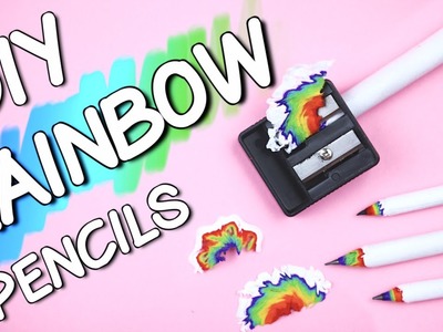 DIY RAINBOW PENCILS! DIY School Supplies 2016