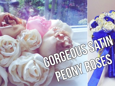 DIY Satin Peony Roses + Glimpse of Completed Bridal Bouquet | Preeti Petals