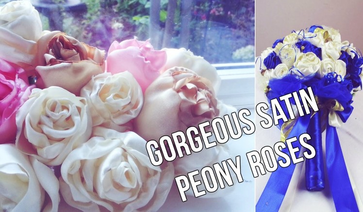 DIY Satin Peony Roses + Glimpse of Completed Bridal Bouquet | Preeti Petals