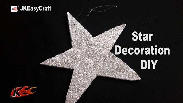 DIY Star Decoration | Thermocol Craft | How to make | JK Easy Craft 194