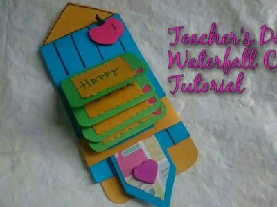 DIY Teacher's Day Waterfall Card Making Idea | How To | Craftlas