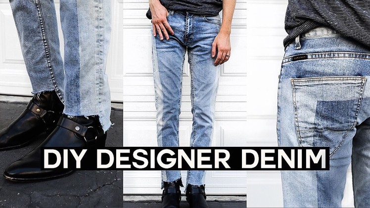 DIY Vetements Inspired Denim Jeans. Upcycled Denim