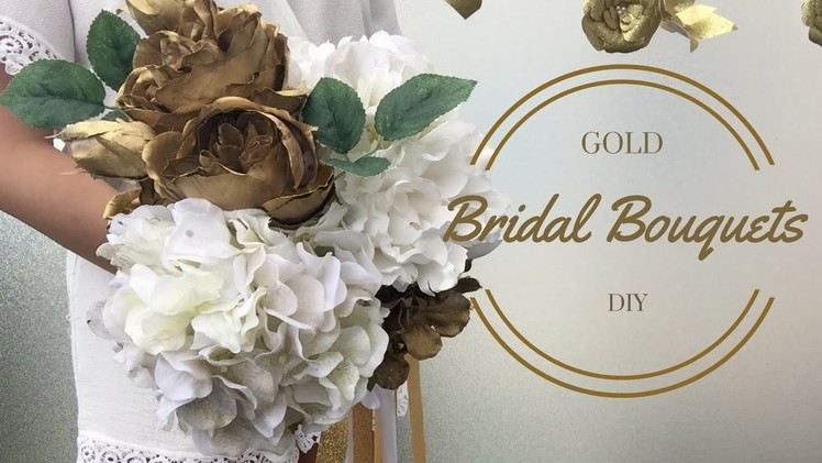 DIY Wedding: Gold Bridal Bouquets