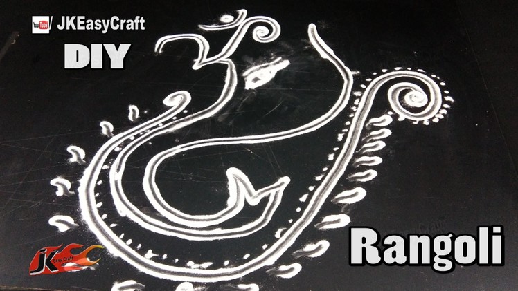 Easy Ganpati Rangoli with Rangoli Cone  | How to make | JK Easy Craft 192